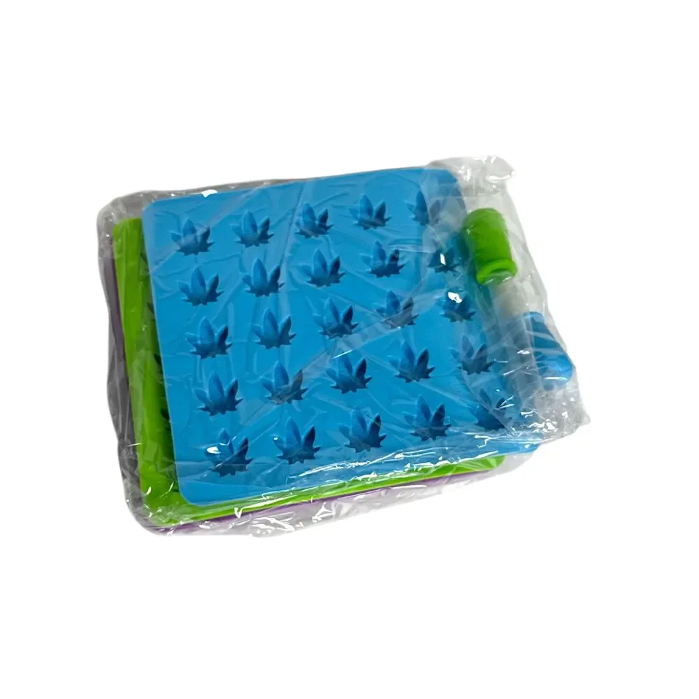 Silicone Leaf Gummy Mold Set 3 Pack 75 Cavities w Droppers Food Grade New